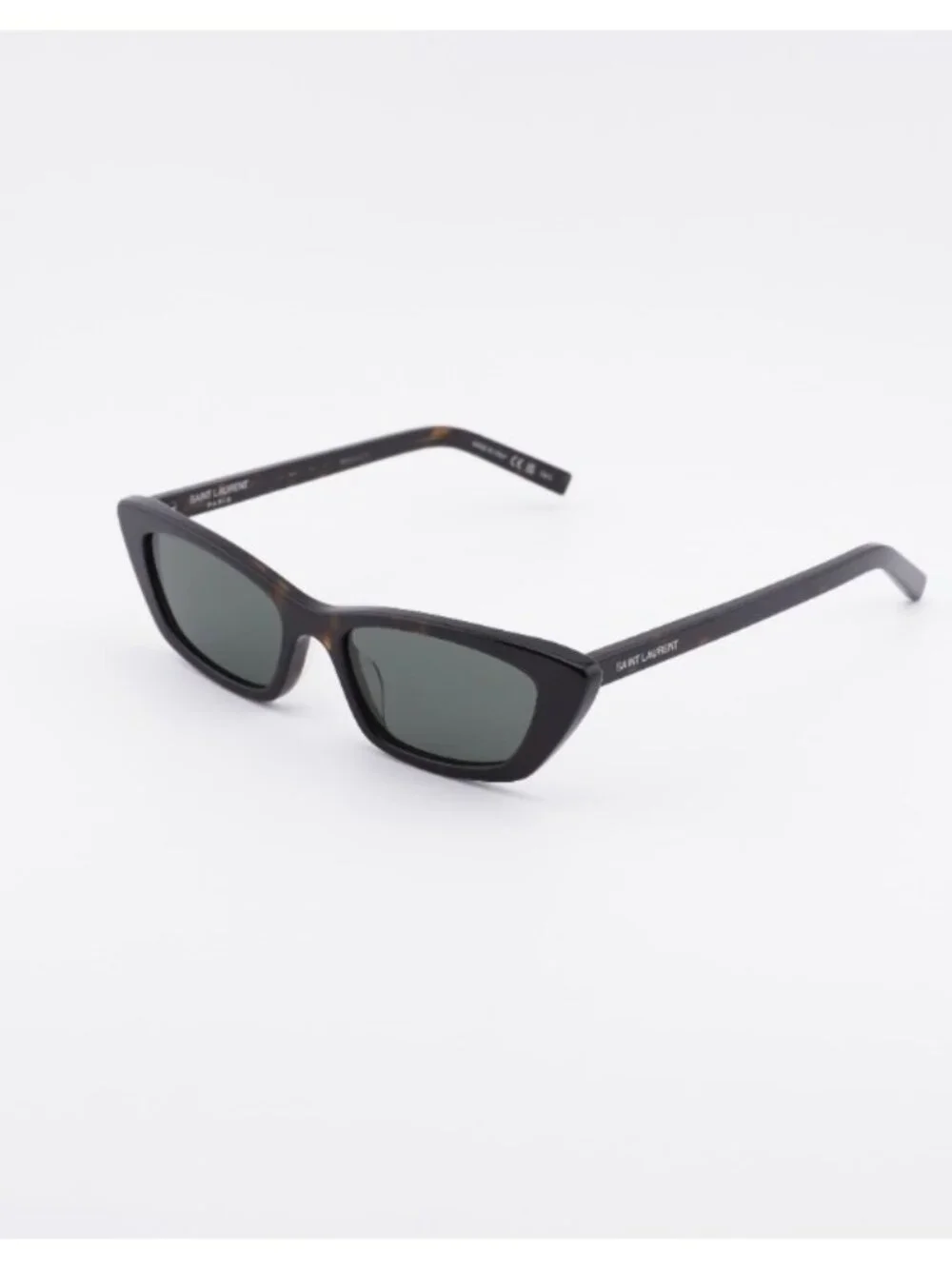 Saint Laurent SL277 010 Sunglasses Havana Cat Eye Frame, Grey Lenses